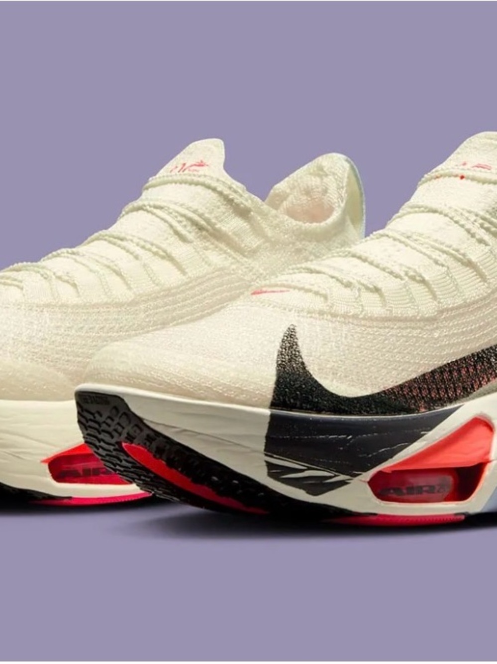 Nike Air Max Lightweight Running Shoes - Cream with Black & Pink Accents
